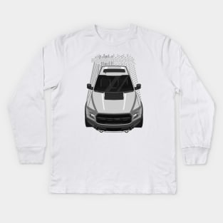 Ford F150 Raptor 2017-2020 - Silver Kids Long Sleeve T-Shirt